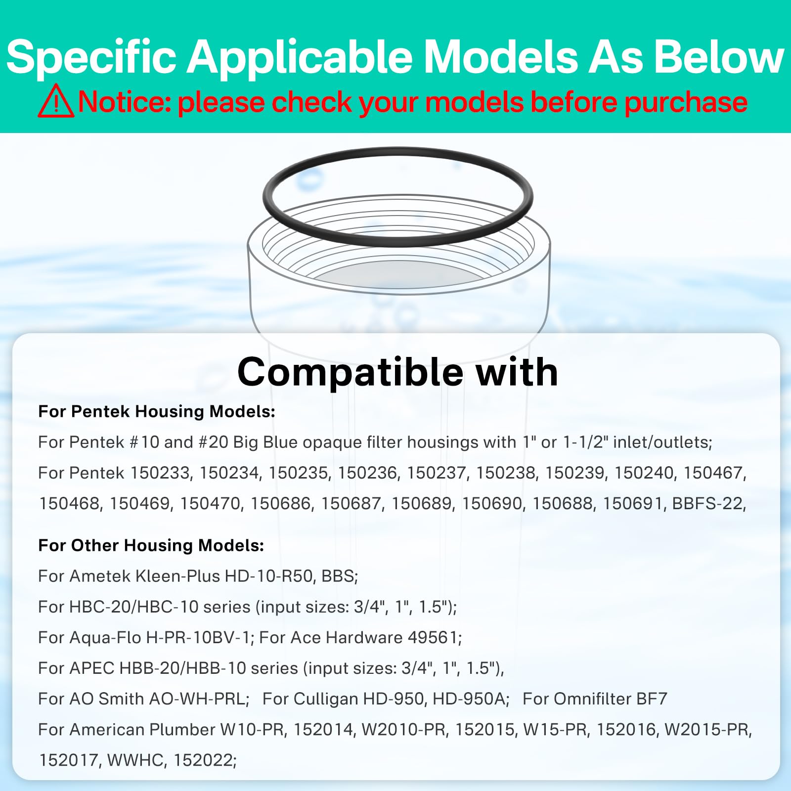 No.O -ring-オリジナルシールホルダー＆シール&キーホルダーセット O Ring For Water Filter Housing 5-Pack Premium Rubber O-Rings